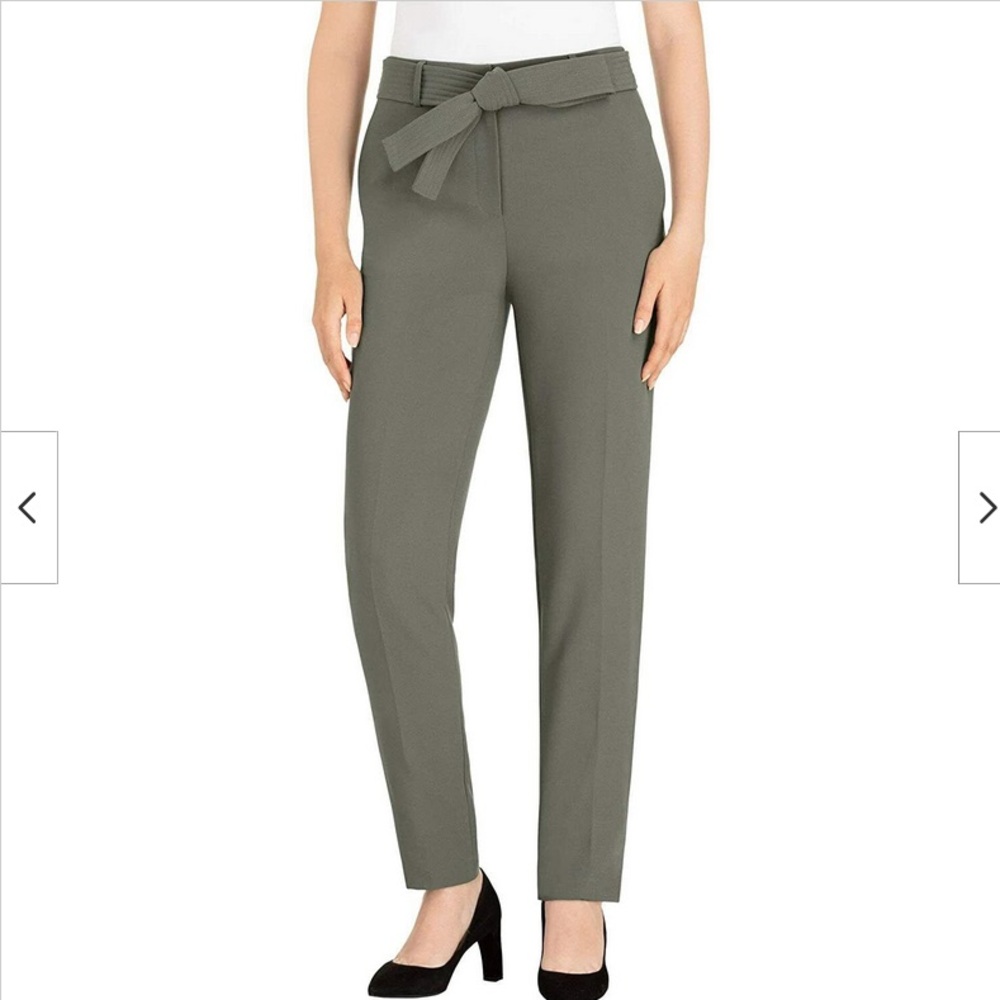 Women's Olive Green Tie-Waist Pants